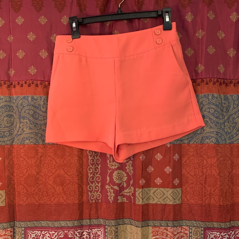 Pink Trouser Shorts